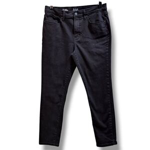 Ana Womens Jeans Size 12 High Rise Skinny Ankle Black Stretch Plain Pockets